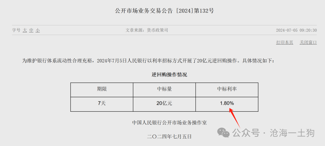 关于央行的临时正回购和逆回购以及货币政策的转型