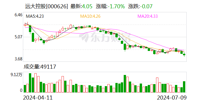 远大控股：预计2024年上半年亏损3300万元-4800万元